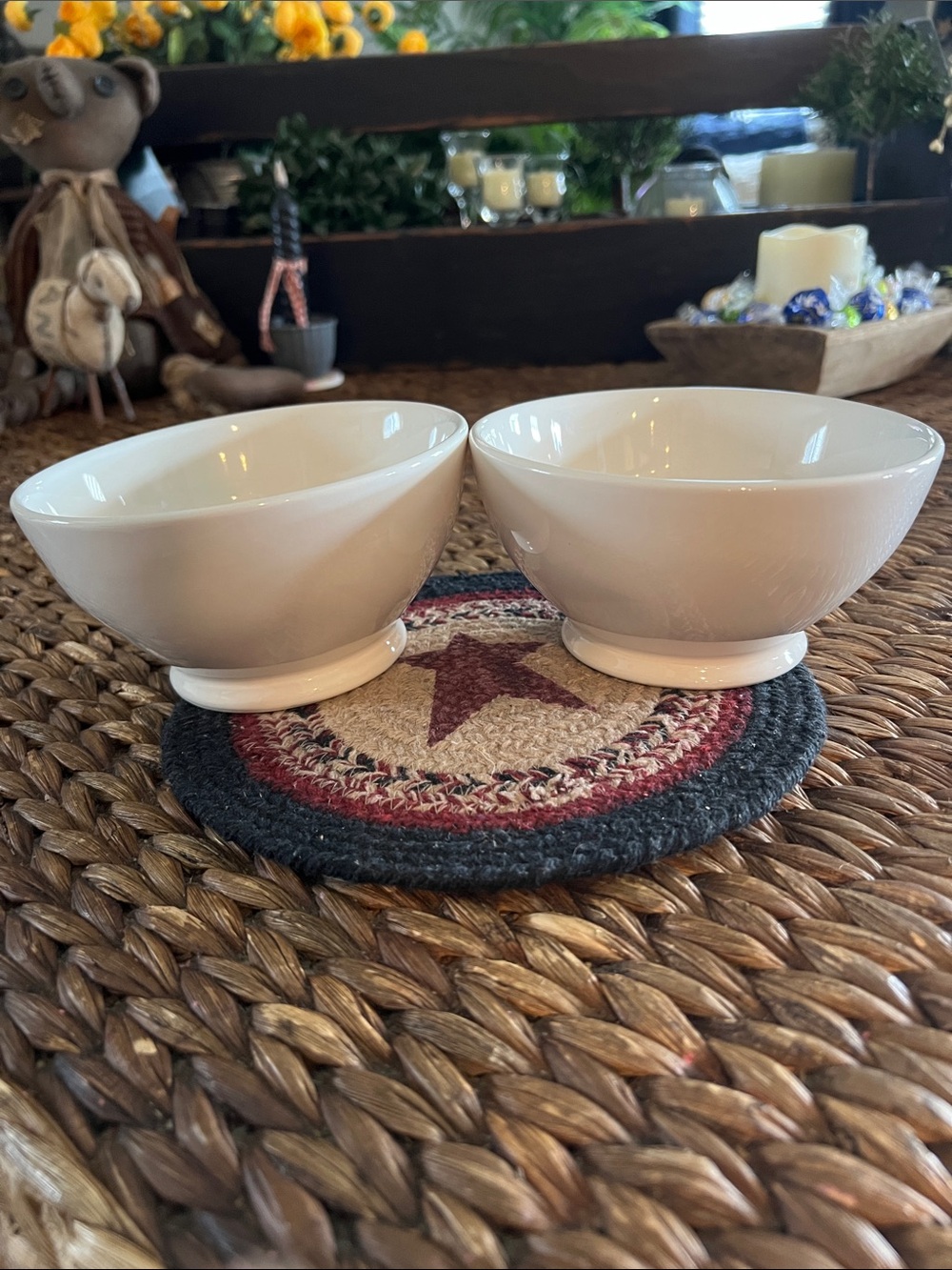Rae Dunn White, Ice Cream Ceramic Bowls (Set of 2) - Picture 3 of 3